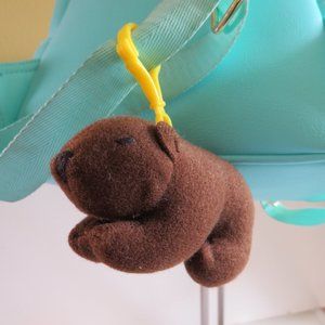 Brown Grizzly Bear  BACKPACK CLIP plush stuffed animal